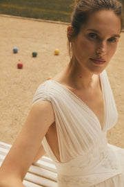 Robe de mariée en crêpe georgette de soie