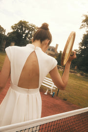 Robe de mariée en gros crêpe lourd