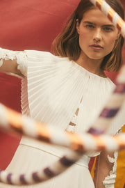 Robe de mariée en en crêpe Georgette et tulle brodé